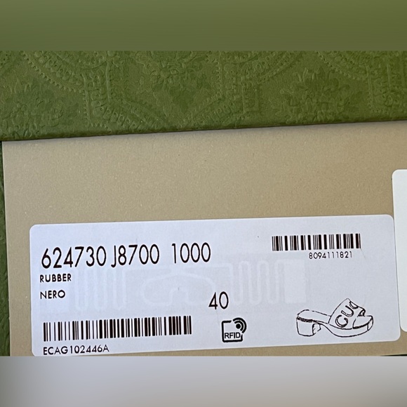 Gucci Rubber Logo Platform Slide Sandal, NEW - Picture 16 of 16